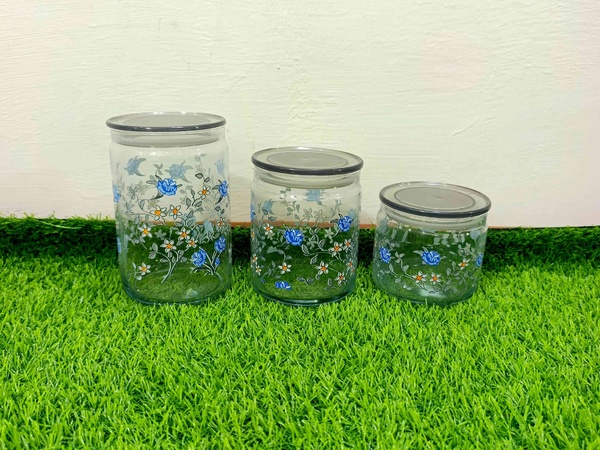 Airtight Jar Set White 3Pcs img