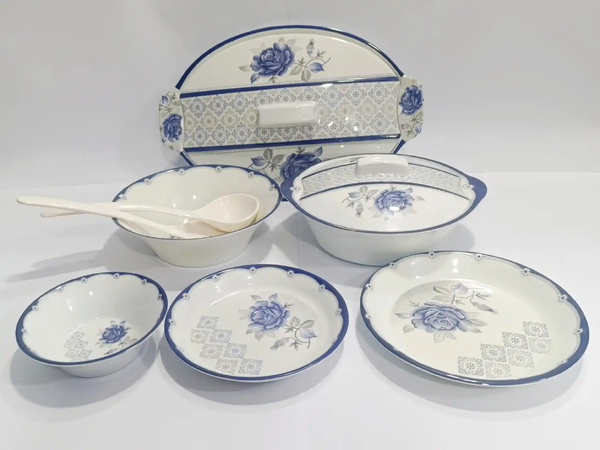 Dinner Set Melamine 12 person Blue img
