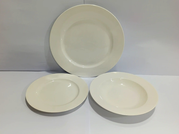Ceramic Plate Set(18-Pcs) White img