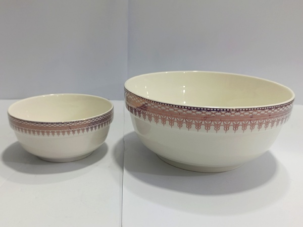 Soup Set Ceramic (1+6 Pcs) Violet img