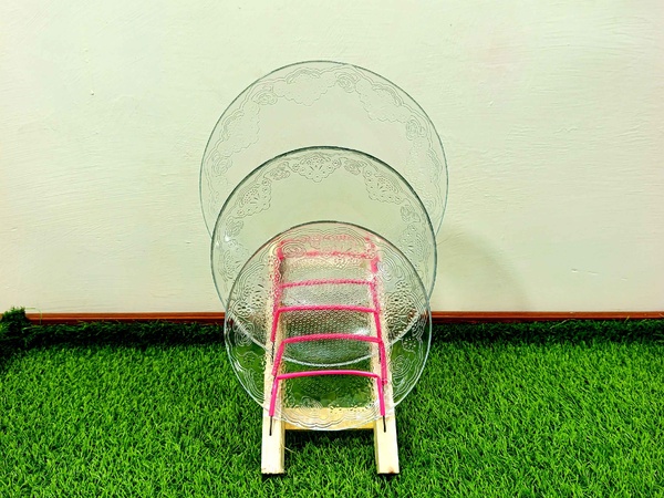 Tempered Glass Plate Set (Oven Use) (18-Pcs) Orchid img