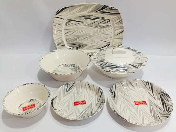 Dinner Set Melamine 12 person Gray img