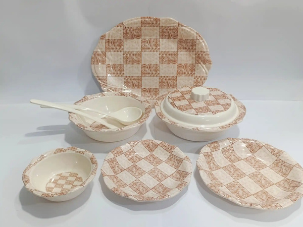 Dinner Set Melamine 6 person Orange img
