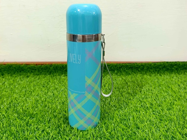 Water Bottle stainless steel (Blue stripped) img