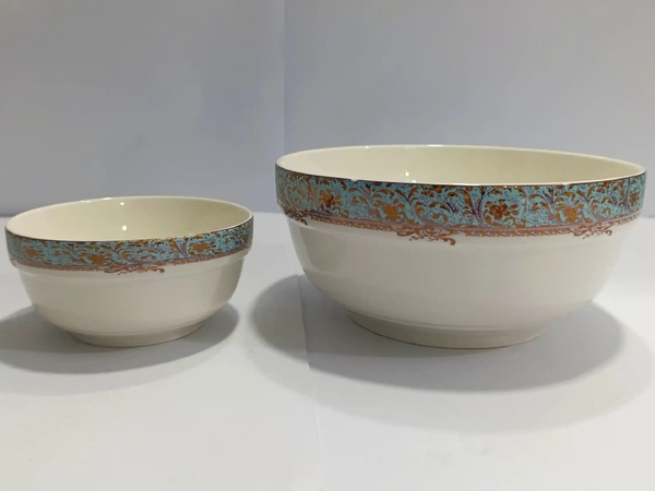 Soup Set Ceramic (1+6 Pcs) Green img